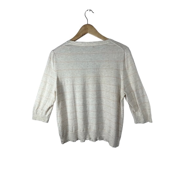 GAP Cotton Cashmere  Cardigan Oversized Lightweight Minimalist Chic Cream Size L - Picture 10 of 17